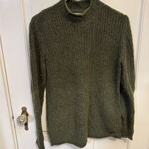 L.L.Bean green mock neck sweater
